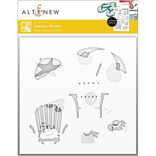 Simon Says Stamp! Altenew SUMMER WISHES Simple Coloring Stencils ALT7191