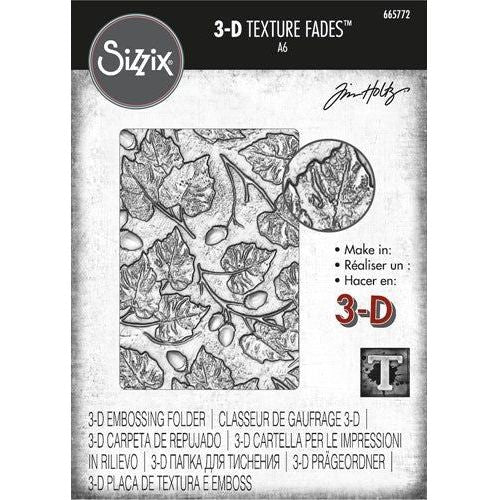 Simon Says Stamp! Tim Holtz Sizzix ACORNS 3D Texture Fades Embossing Folder 665772