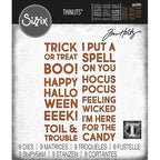 Simon Says Stamp! Tim Holtz Sizzix BOLD TEXT HALLOWEEN Thinlits Dies 665995