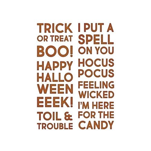 Simon Says Stamp! Tim Holtz Sizzix BOLD TEXT HALLOWEEN Thinlits Dies 665995