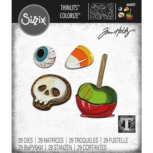 Simon Says Stamp! Tim Holtz Sizzix TRICK OR TREAT Colorize Thinlits Dies 666002