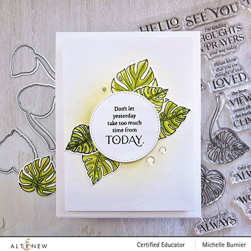 Simon Says Stamp! Altenew MONSTERAS AND QUOTES Simple Coloring Stencils ALT7186