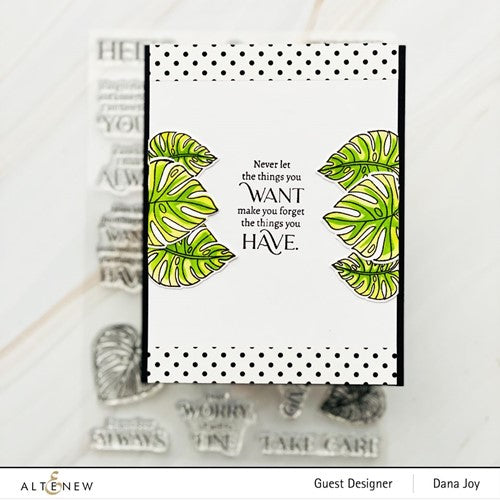 Simon Says Stamp! Altenew MONSTERAS AND QUOTES Clear Stamps ALT7184