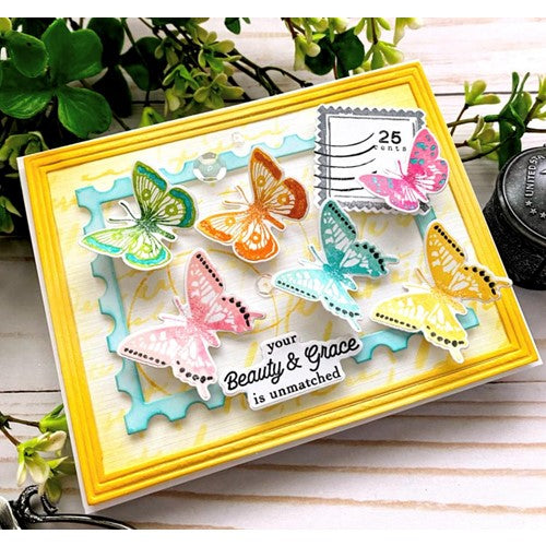 Simon Says Stamp! Papertrey Ink SCRIPT BACKGROUND Stencils STENCIL-0028