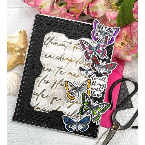 Simon Says Stamp! Papertrey Ink SCRIPT BACKGROUND Stencils STENCIL-0028