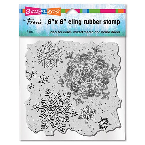 Simon Says Stamp! Stampendous SNOWFLAKE SPIN Cling Stamp 6cr034 6cr034