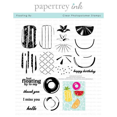 Simon Says Stamp! Papertrey Ink FLOATING BY Clear Stamps 1408