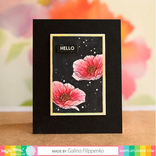 Simon Says Stamp! Waffle Flower PEONY Clear Stamp and Die Combo WFC1093