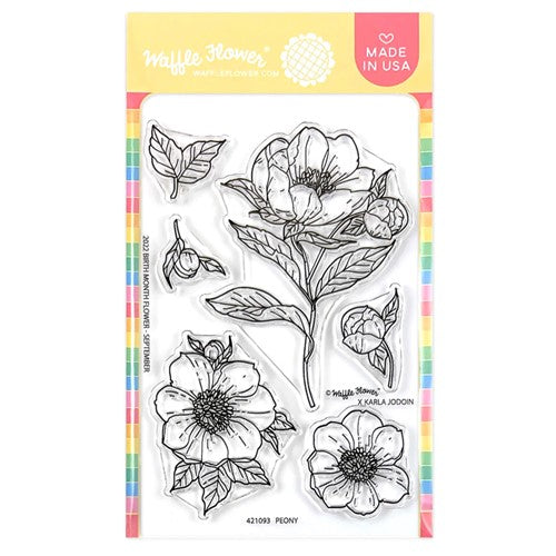 Simon Says Stamp! Waffle Flower PEONY Clear Stamps 421093