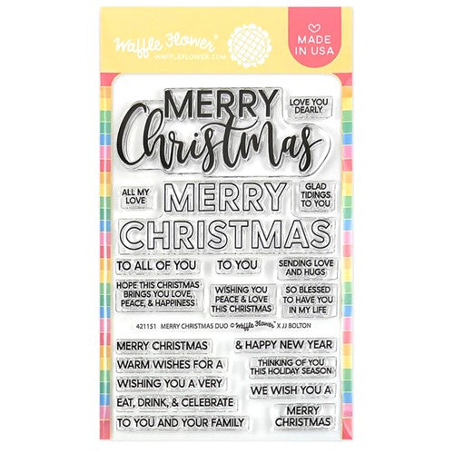 Simon Says Stamp! Waffle Flower MERRY CHRISTMAS DUO Clear Stamps 421151