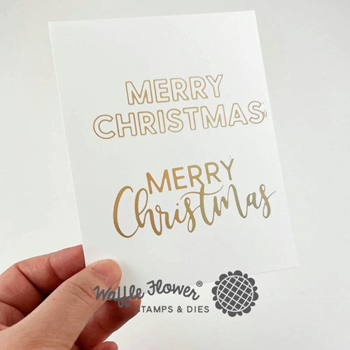 Simon Says Stamp! Waffle Flower MERRY CHRISTMAS DUO Hot Foil Plate 421153