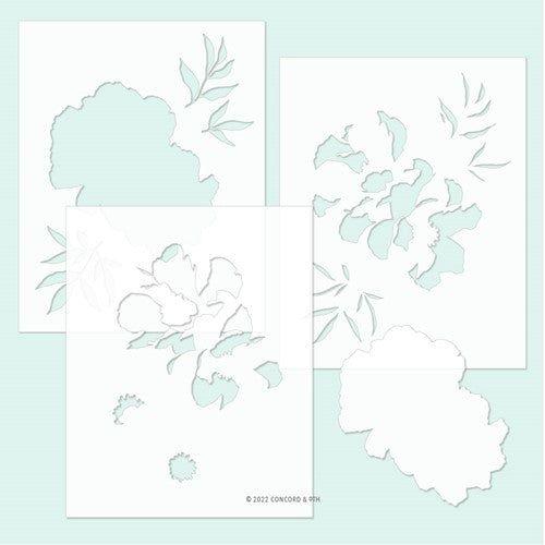 Simon Says Stamp! Concord & 9th BLENDED PETALS Stencils 11402