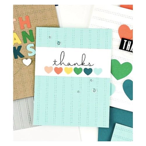 Simon Says Stamp! Concord & 9th DOUBLE STRIPE CARD FRONT Die 11404