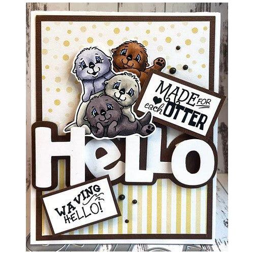 Simon Says Stamp! Whimsy Stamps OTTER VARIETY 2 Clear Stamps C1398