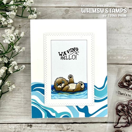 Simon Says Stamp! Whimsy Stamps OTTER VARIETY 2 Clear Stamps C1398