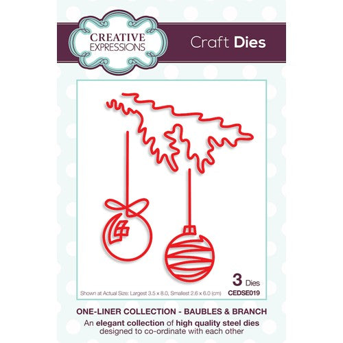 Simon Says Stamp! Creative Expressions BAUBLES AND BRANCH One Liner Collection Dies cedse019