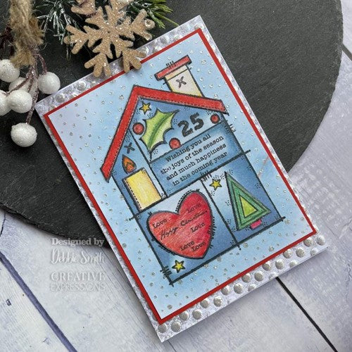Simon Says Stamp! Woodware Craft Collection CHRISTMAS HOUSE Clear Stamps frs940