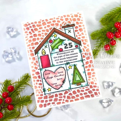 Simon Says Stamp! Woodware Craft Collection CHRISTMAS HOUSE Clear Stamps frs940