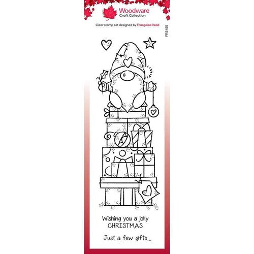 Simon Says Stamp! Woodware Craft Collection GNOME GIFTS Slimline Clear Stamps frs421