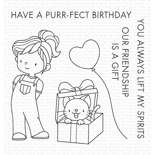 Simon Says Stamp! My Favorite Things PURR-FECT BIRTHDAY Clear Stamps yuzu007