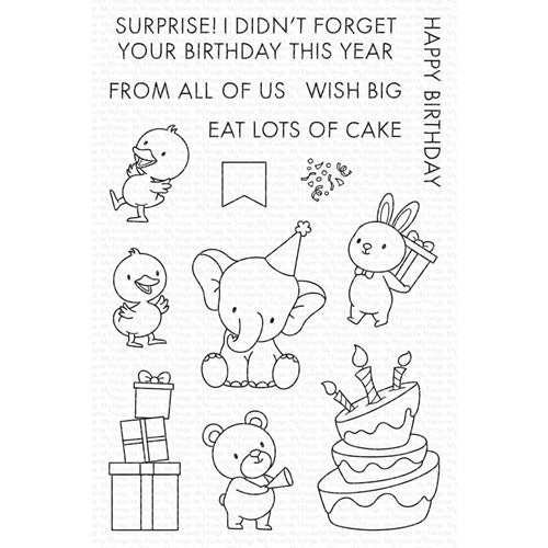 Simon Says Stamp! My Favorite Things EAT LOTS OF CAKE Clear Stamps yuzu008