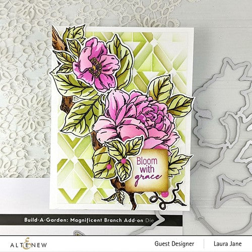 Simon Says Stamp! Altenew BUILD A GARDEN TULIPS AND FRIENDS Clear Stamp, Stencil, and Blending Brush Combo ALT7163BN