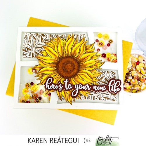 Simon Says Stamp! Picket Fence Studios FOREVER SUNFLOWER SEEDS Clear Stamp f168*
