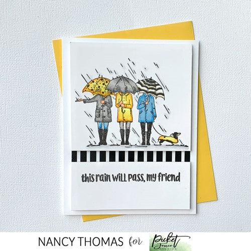 Simon Says Stamp! Picket Fence Studios THIS RAIN WILL PASS Clear Stamps bb187