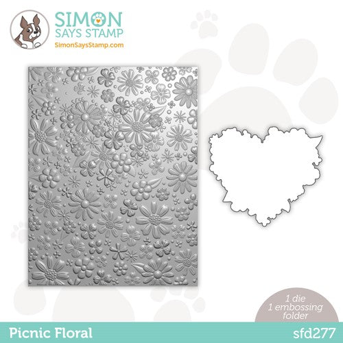 Simon Says Stamp! Simon Says Stamp Embossing Folder And Die PICNIC FLORAL sfd277