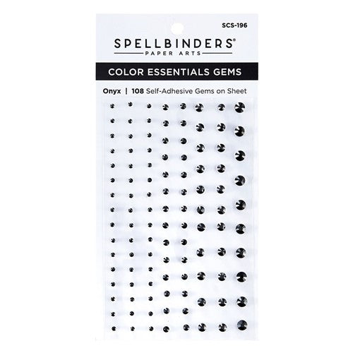 Spellbinders Color Essentials Gems 108/Pkg-Onyx