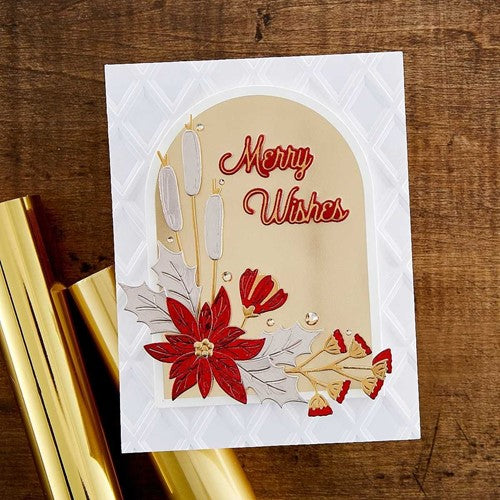 Simon Says Stamp! GLP-346 Spellbinders MERRY SENTIMENTS Glimmer Hot Foil Plates and Dies