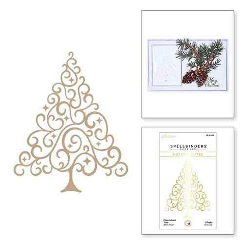 Simon Says Stamp! GLP-336 Spellbinders FLOURISHED TREE Glimmer Hot Foil Plate