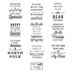 Simon Says Stamp! STP-144 Spellbinders PARCEL AND POST SENTIMENTS Clear Stamps