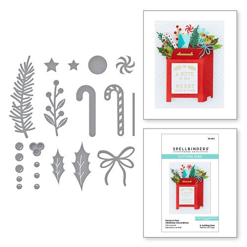 Simon Says Stamp! S3-464 Spellbinders PARCEL AND POST CHRISTMAS DECORATIONS Etched Dies