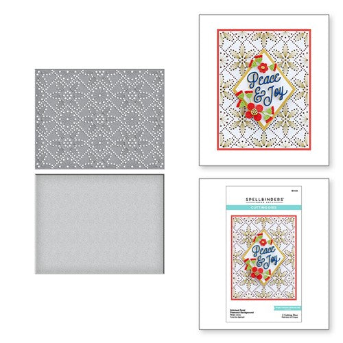 Simon Says Stamp! S5-529 Spellbinders STITCHED PETAL DIAMOND BACKGROUND Etched Dies