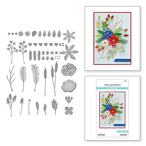 Simon Says Stamp! S5-527 Spellbinders HOLIDAY BLOOMS Etched Dies