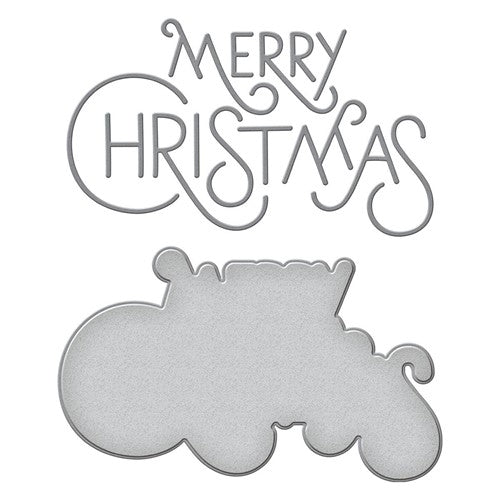 Simon Says Stamp! S4-1222 Spellbinders STYLISH MERRY CHRISTMAS Etched Dies