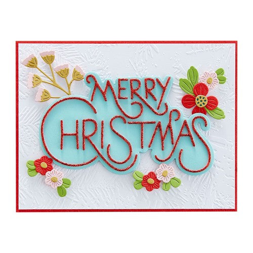Simon Says Stamp! S4-1222 Spellbinders STYLISH MERRY CHRISTMAS Etched Dies
