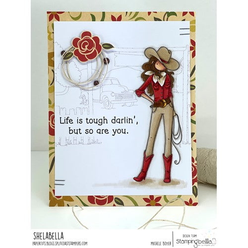Simon Says Stamp! Stamping Bella COWBOY BACKDROP Cling Stamp eb1140