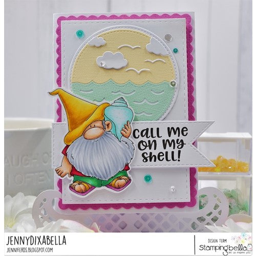 Simon Says Stamp! Stamping Bella GNOME WITH A SEASHELL Cling Stamps eb1141