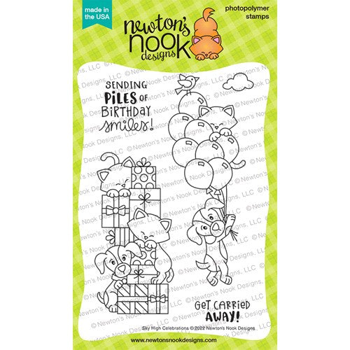 Simon Says Stamp! Newton's Nook Designs SKY HIGH CELEBRATIONS Clear Stamps NN2207S01