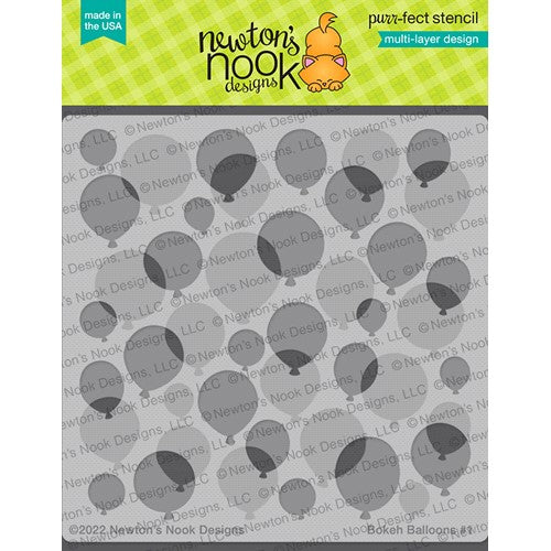 Simon Says Stamp! Newton's Nook Designs BOKEH BALLOONS Stencils NN2207T01