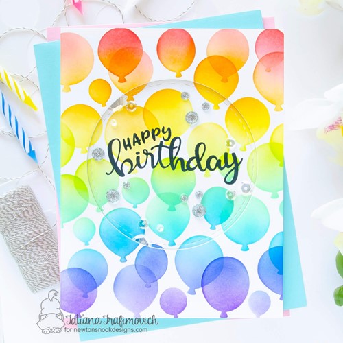 Simon Says Stamp! Newton's Nook Designs BOKEH BALLOONS Stencils NN2207T01