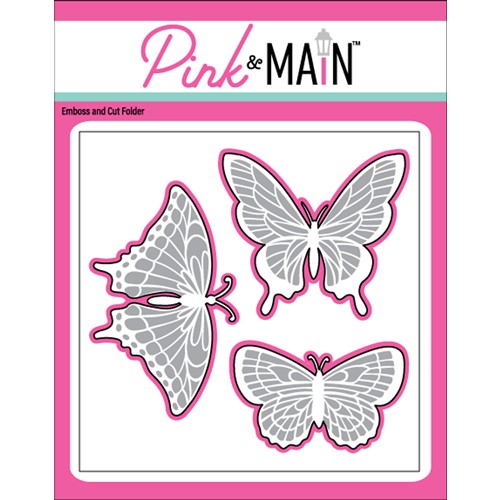 Simon Says Stamp! Pink and Main BUTTERFLIES Emboss and Cut Folder PMT044