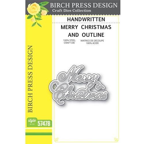 Simon Says Stamp! Birch Press Design HANDWRITTEN MERRY CHRISTMAS AND OUTLINE Dies 57478