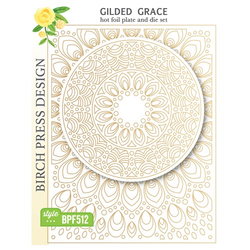Simon Says Stamp! Birch Press Design GILDED GRACE Hot Foil Plate and Die Set bpf512