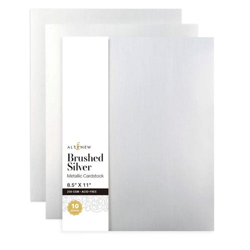 Simon Says Stamp! Altenew BRUSHED SILVER Metallic Cardstock ALT6893