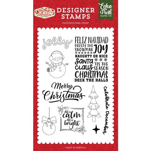 Simon Says Stamp! Echo Park CELEBRATE DECEMBER Clear Stamps moc286045*