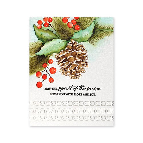 Simon Says Stamp! Penny Black Cling Stamp PINECONE POETRY 40-865