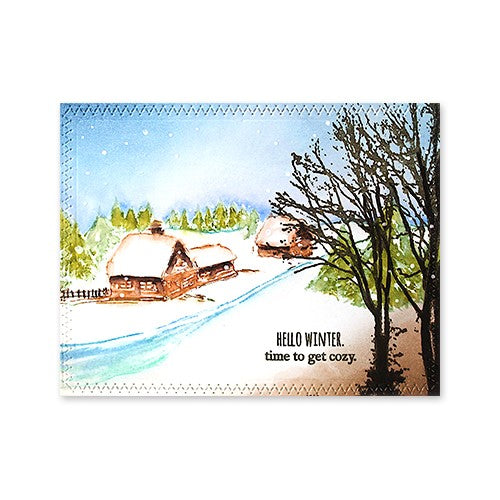 Simon Says Stamp! Penny Black Cling Stamp SNOWY SETTLEMENT 40-864